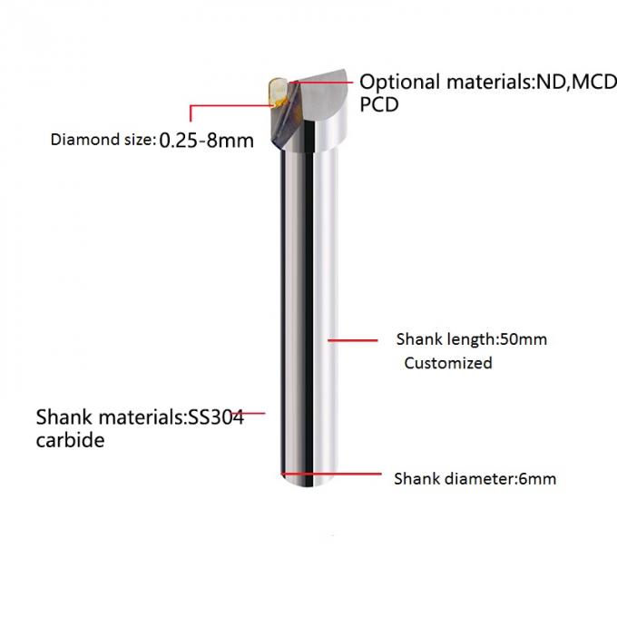 CNC Machine 0.25mm MCD PCD Diamond Milling Tools 1