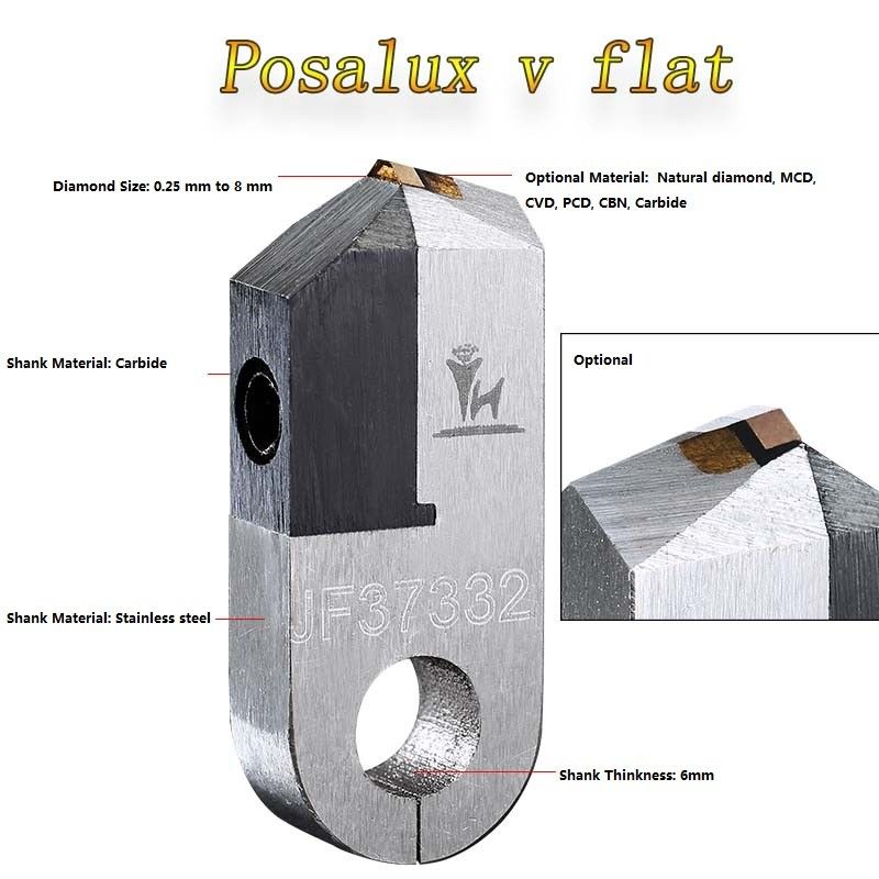 China Customized 6mm V Flat Posalux Diamond Tools factory